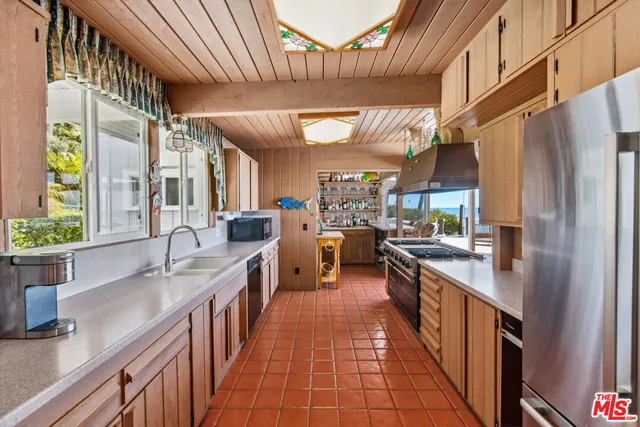 an outdoor space with seating