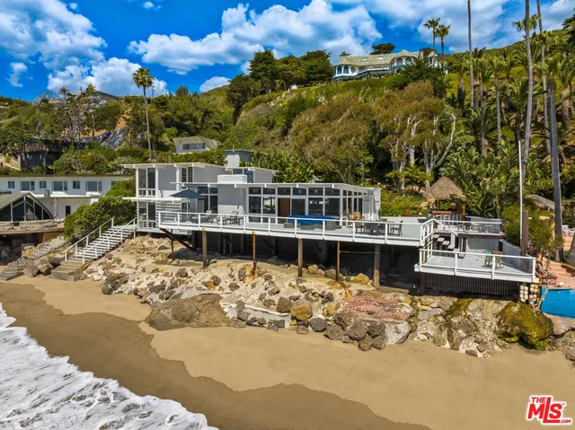 a view of a lake with a mountain