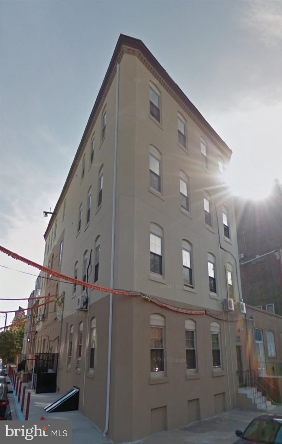 a front view of a building