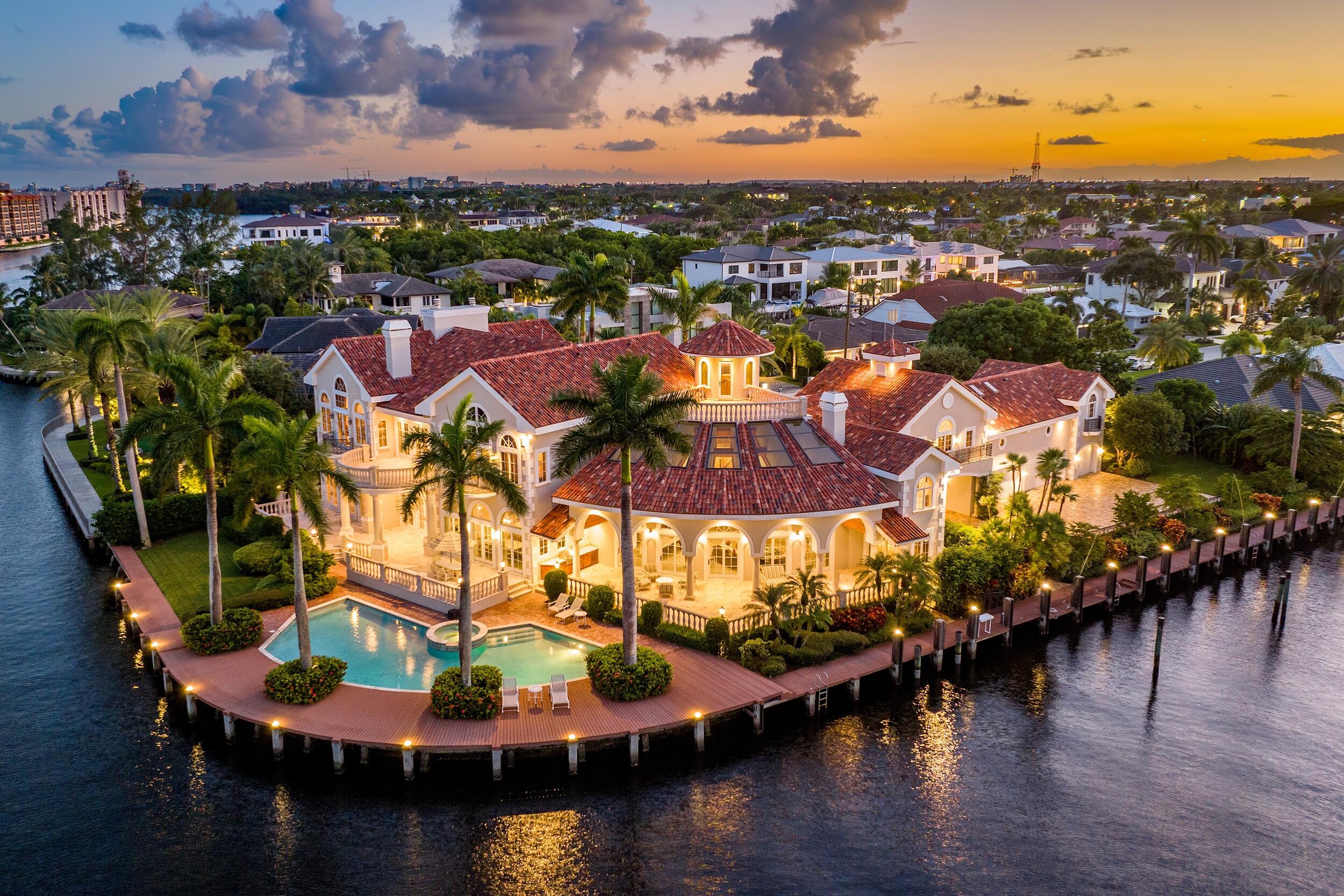 881 Northeast 33rd Street Boca Raton, FL 33431 - Photo 66 of 67 Sunset Aerial 2