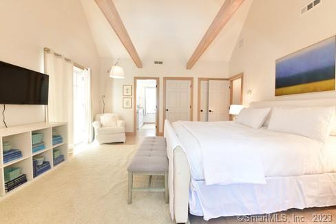 23 Painter Hill Road Roxbury, CT 06783 - Photo 15 of 26 a spacious bedroom with a bed and a flat screen tv