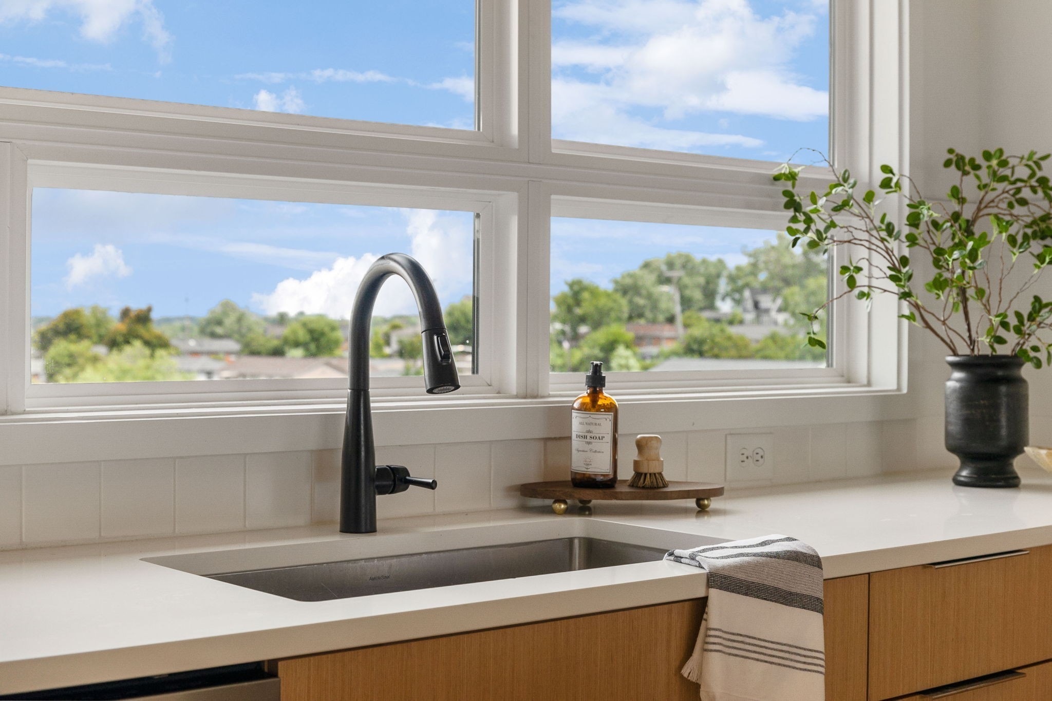 263 Riverside Drive, Unit A Nashville, TN 37206 - Photo 13 of 42 a kitchen with a sink and a large window