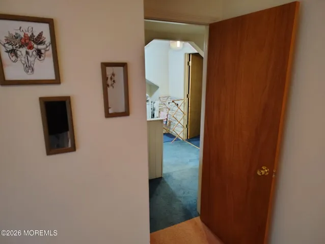 a view of a hallway with a elevator