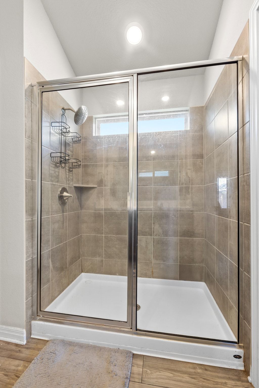 2856 Moyer Lane Round Rock, TX 78665 - Photo 13 of 27 Full bathroom featuring light wood-type flooring and a stall shower