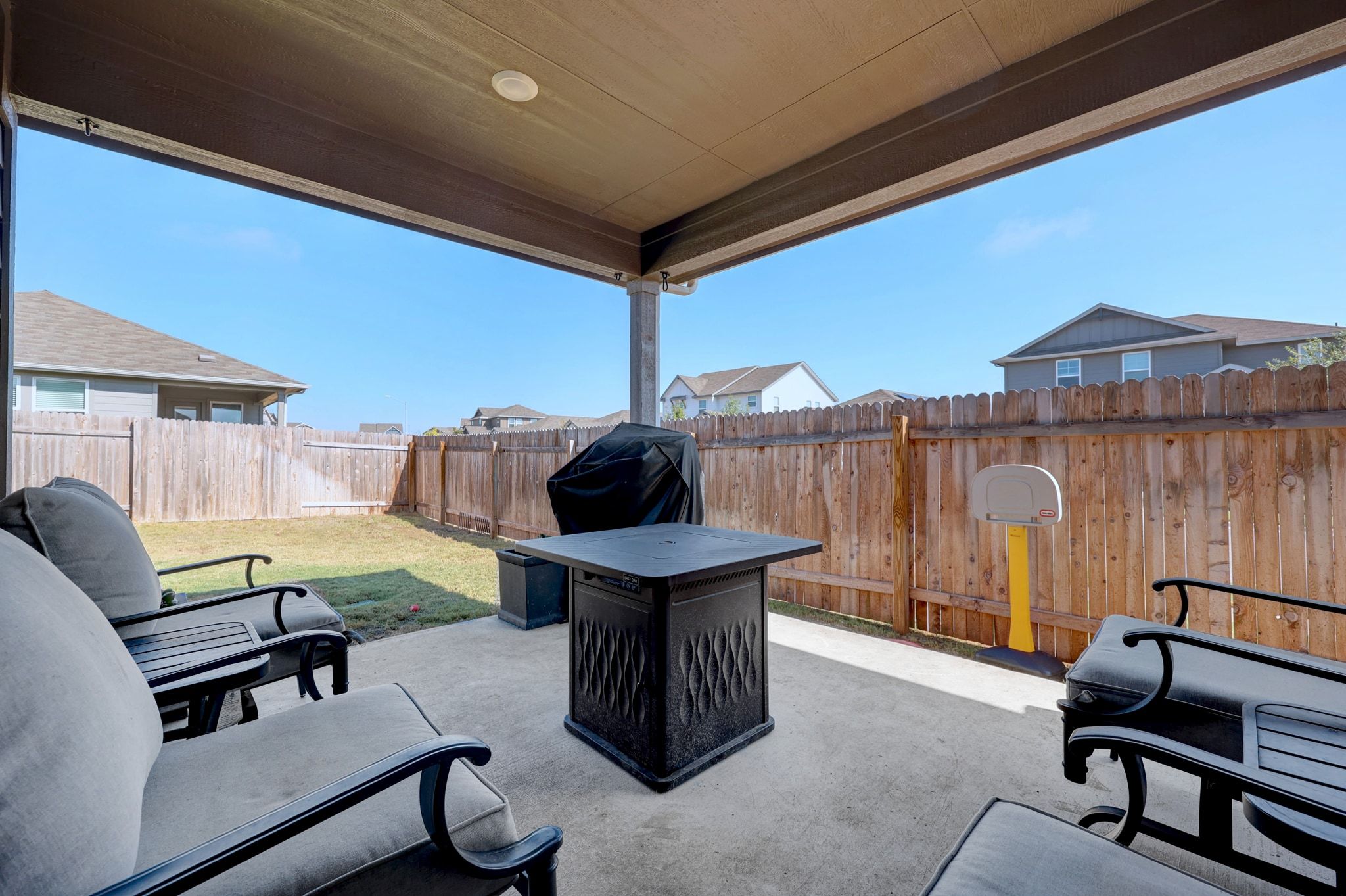 2856 Moyer Lane Round Rock, TX 78665 - Photo 22 of 27 Fenced backyard with a patio and a grill