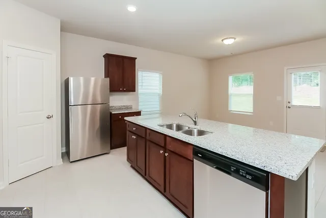 an empty room with a window