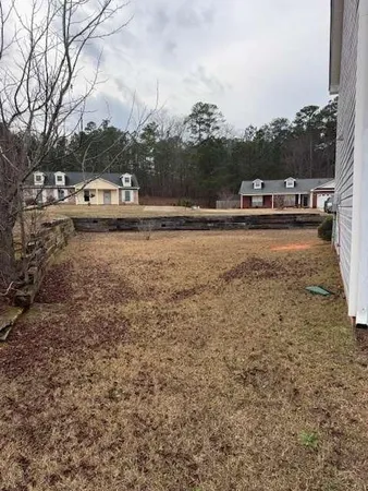 a view of a lake with houses