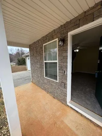 a view of front door of house