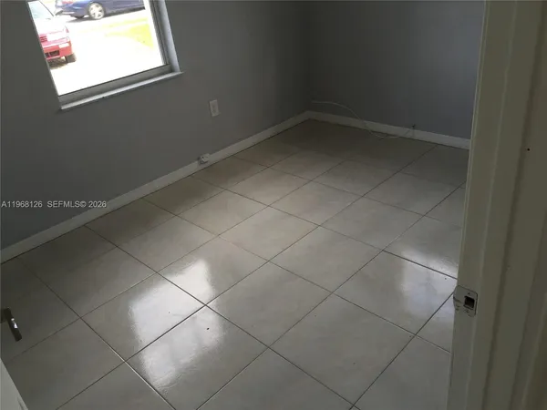 a bathroom with a window