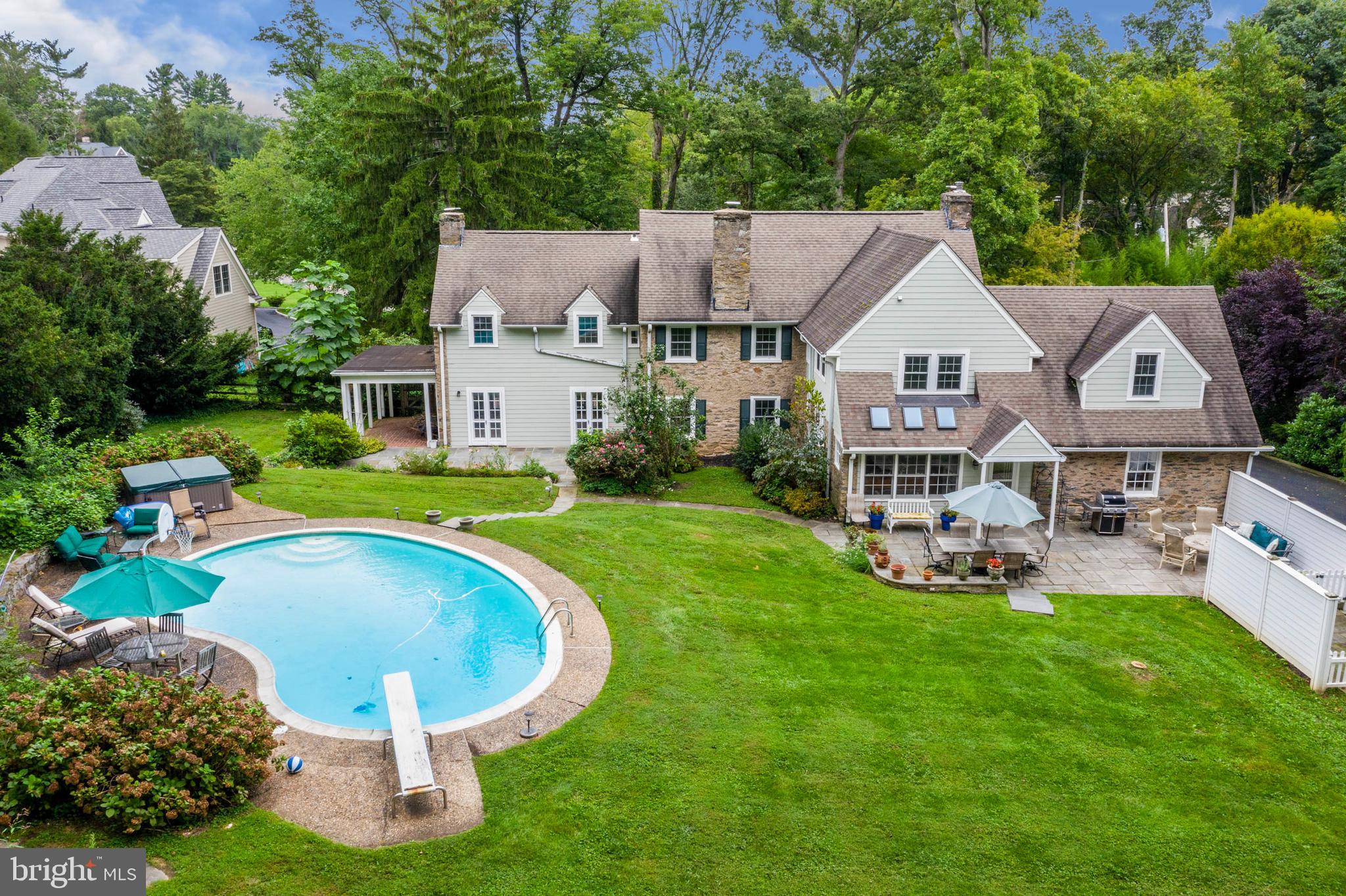 795 Harrison Road Villanova, PA 19085 - Photo 45 of 55 Drone View of this Grand Property