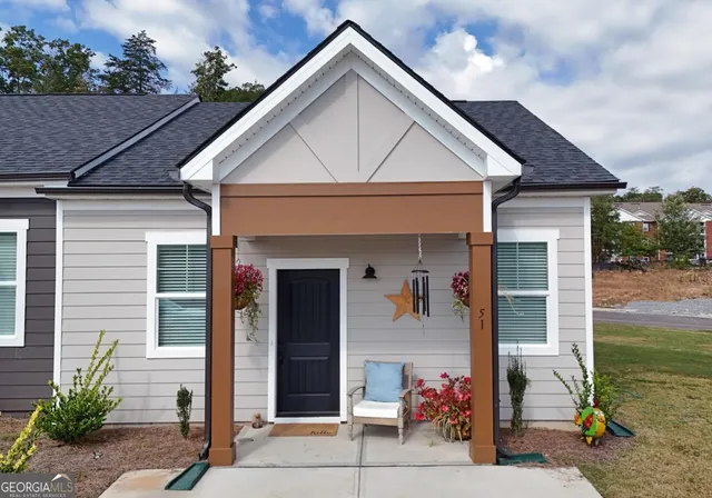 a view of a door of the house