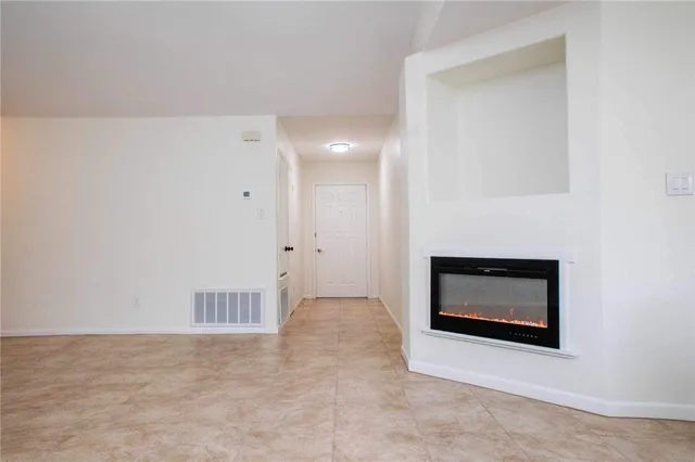 a view of a fireplace