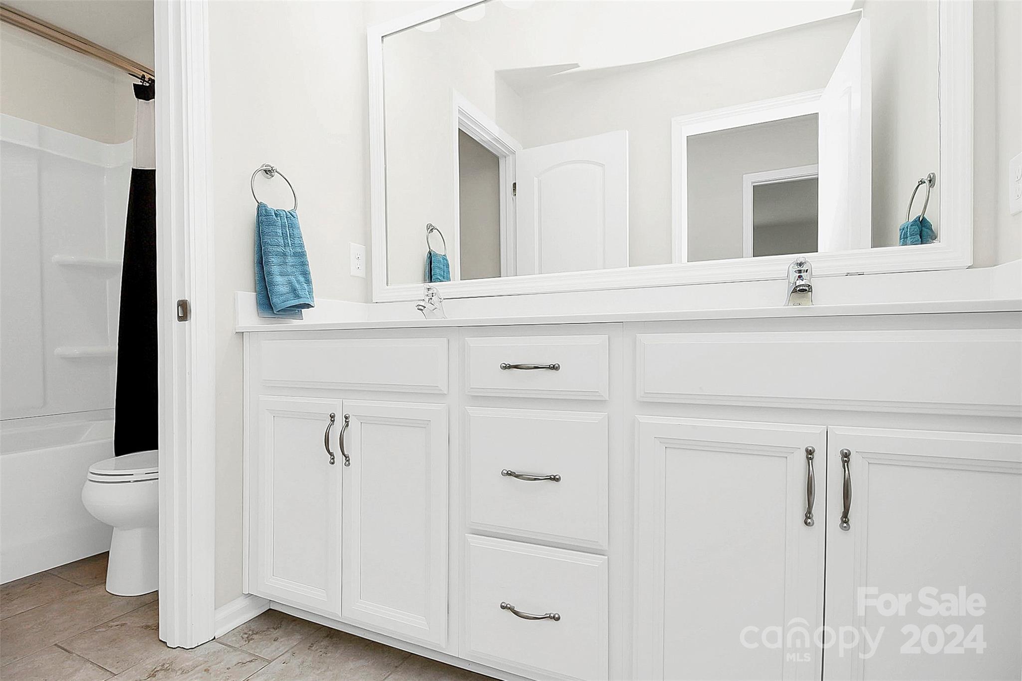 1769 Bailey Ridge Drive York, SC 29745 - Photo 31 of 47 a bathroom with a double vanity sink and a mirror