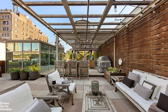 a outdoor space with lots of tables and chairs