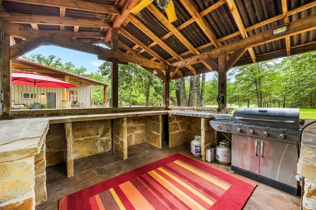 a view of an outdoor space with seating area