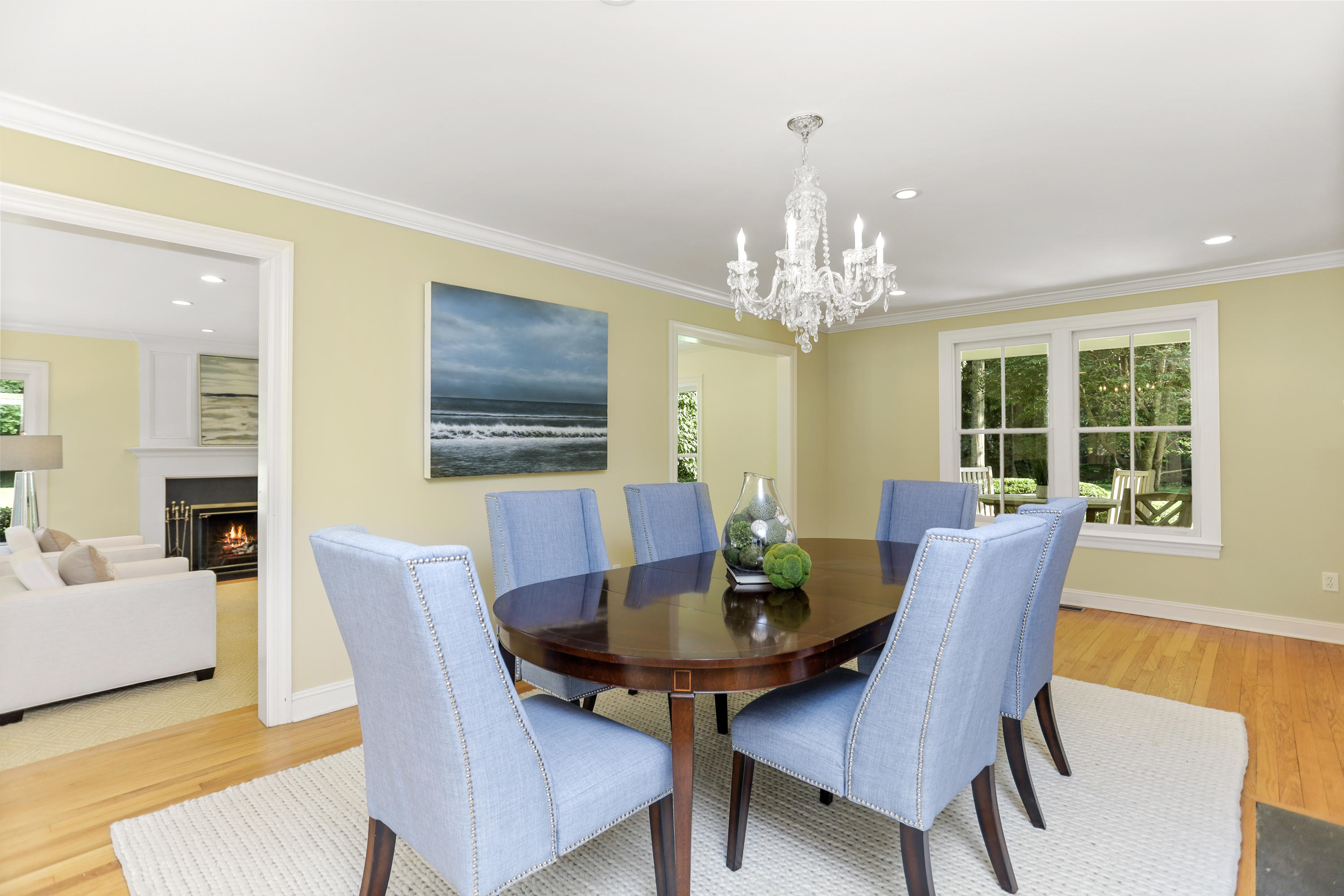 298 Brookside Road Darien, CT 06820 - Photo 11 of 36 a view of a dining room with furniture window and outside view