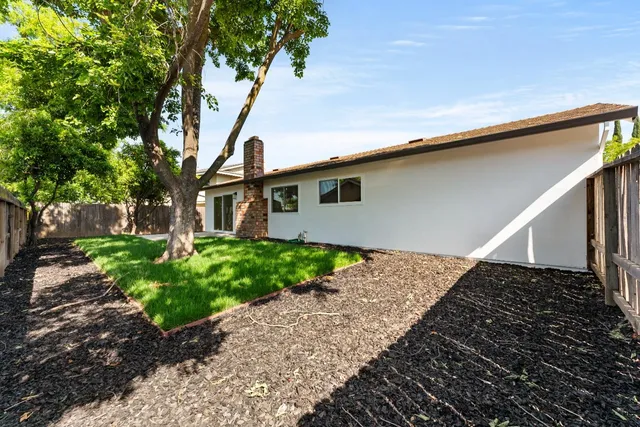 a backyard of a house
