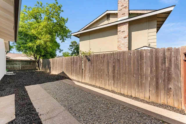 a backyard of a house