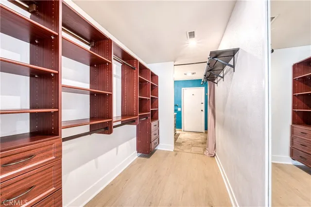 a view of a walk in closet