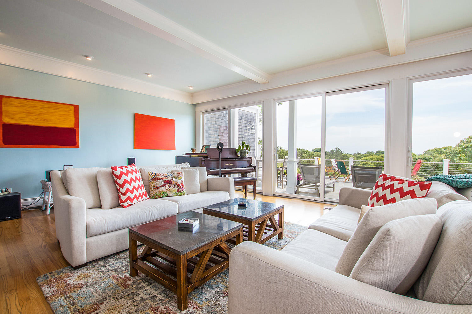 107 Captains Walk Chatham, MA 02650 - Photo 13 of 51 a living room with furniture and a large window