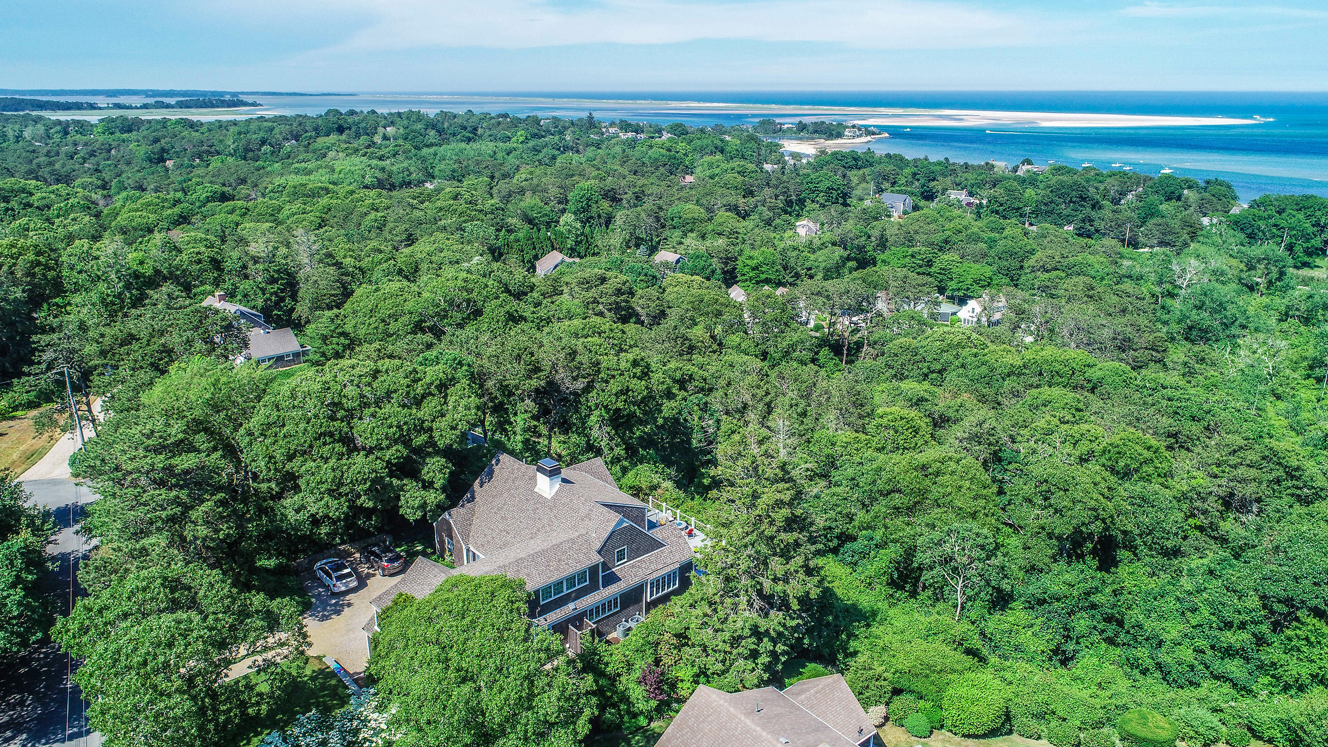 107 Captains Walk Chatham, MA 02650 - Photo 48 of 51 an aerial view of a house with a yard