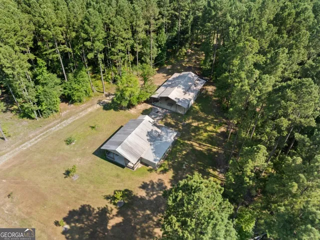 a view of a yard with plants