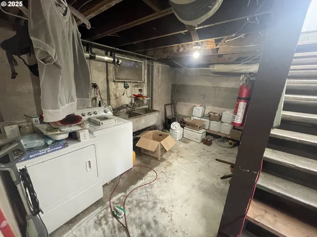 a view of storage and utility room