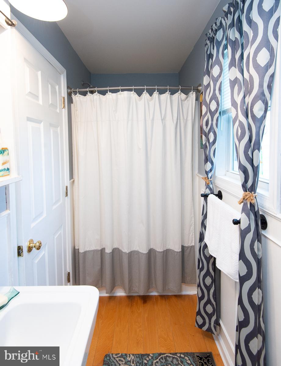 12136 Holly Road Ridgely, MD 21660 - Photo 27 of 136 a bathroom with a bathtub and shower curtain