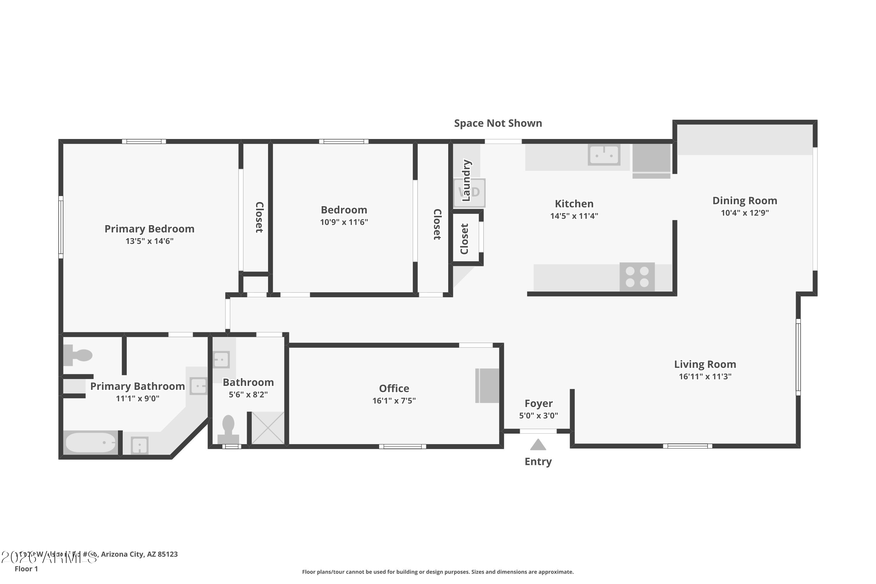 11100 West Alsdorf Road, Unit 50 Arizona City, AZ 85123 - Photo 35 of 36 a picture of a floor plan