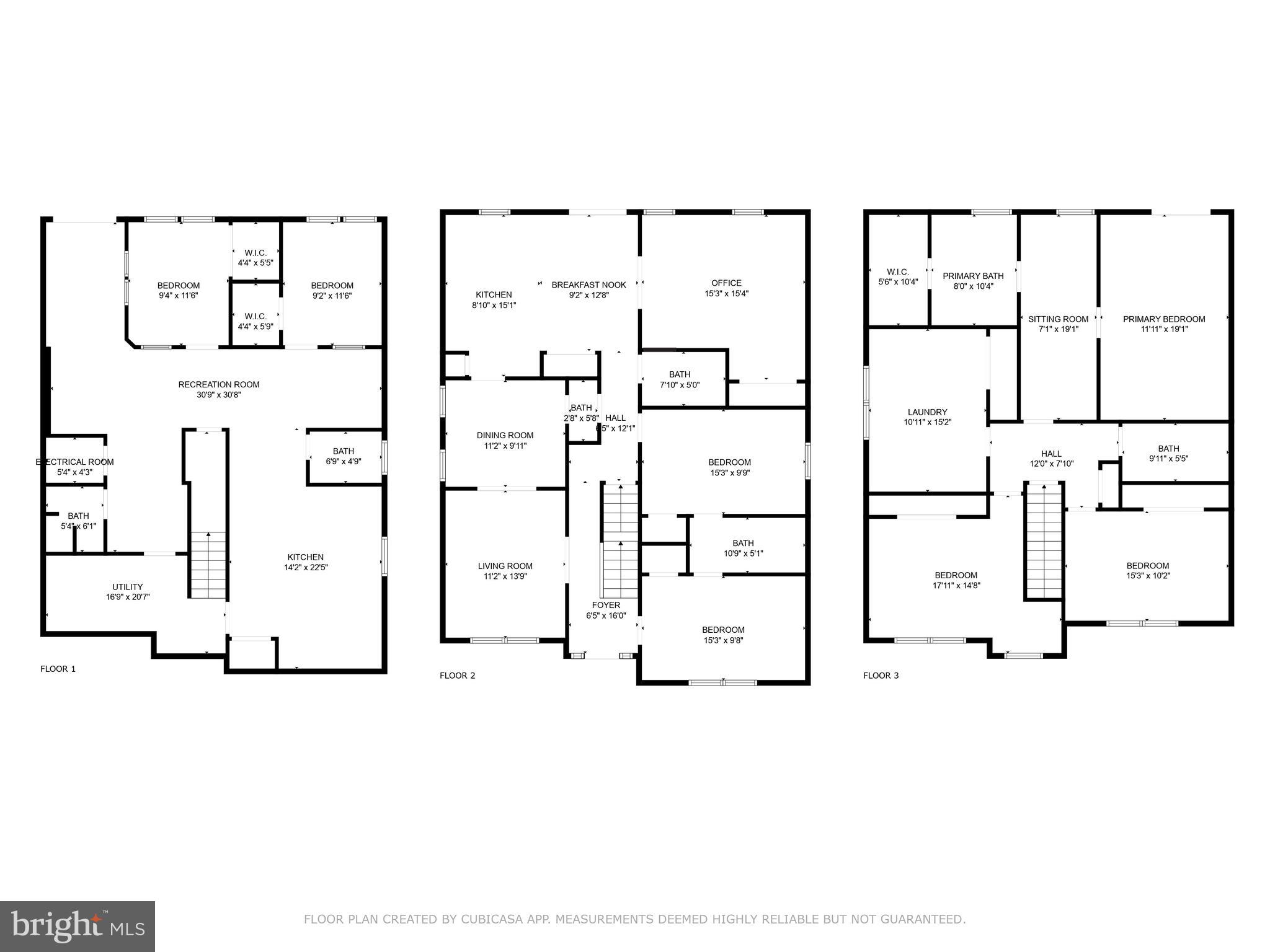 8680 Ridge Road Ellicott City, MD 21043 - Photo 43 of 43 Floor plan -3 levels *measurements not gauranteed