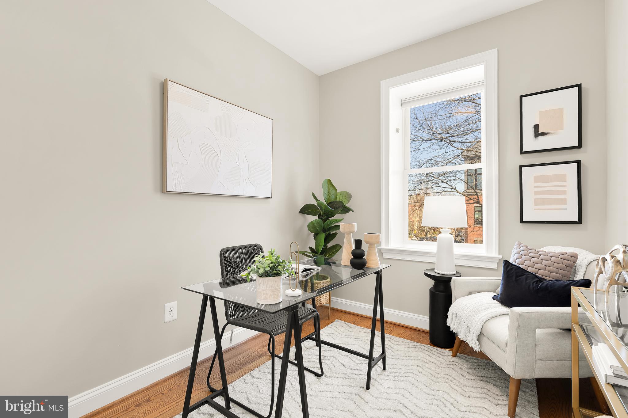 1722 2nd Street Northwest Washington, DC 20001 - Photo 21 of 33 a living room with furniture and a potted plant