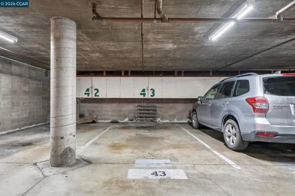 a view of parking garage