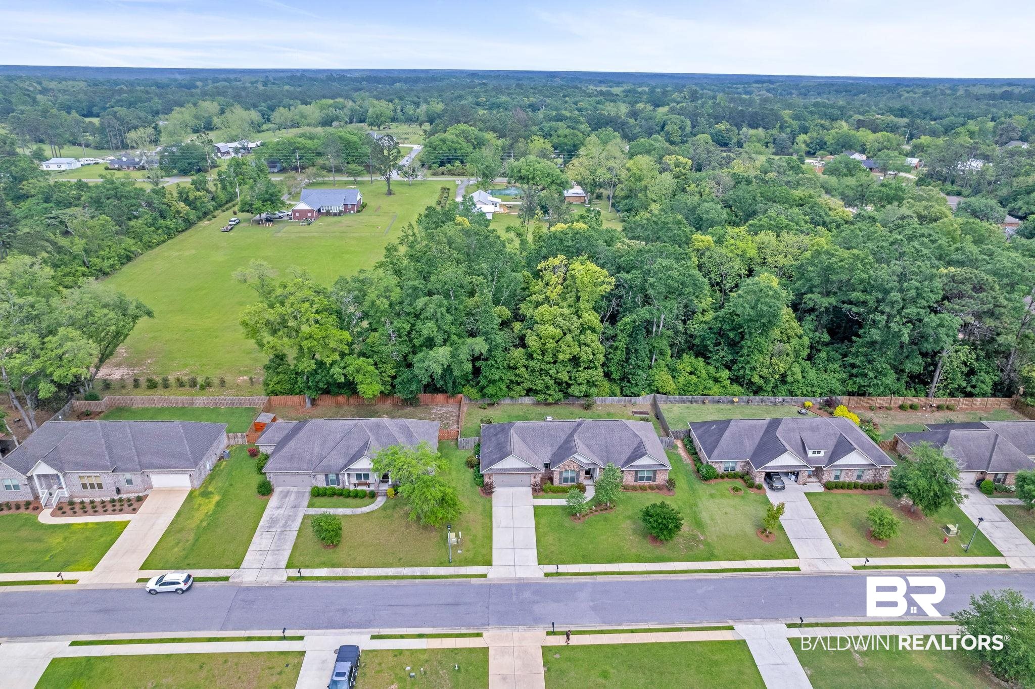 19686 Bunker Loop Fairhope, AL 36532 - Photo 41 of 45 AERIAL WITH WOODS BEHIND