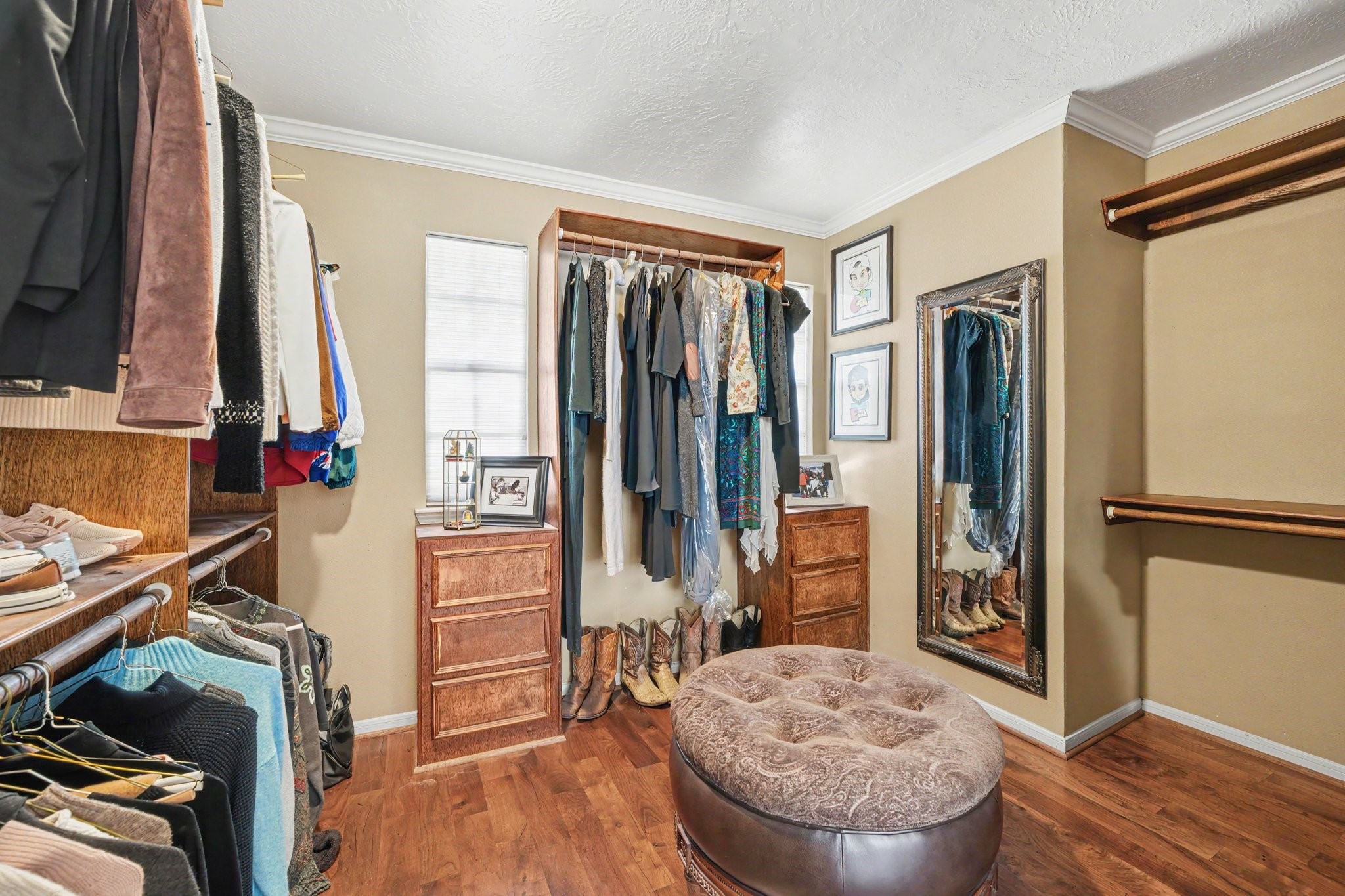 7918 Duncansby Vale Road Houston, TX 77095 - Photo 23 of 39 What a fabulous place to to get ready! Racks for hanging, drawers for storage and pocket windows to allow in natural light!