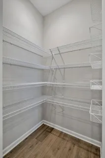 a view of a room with empty racks