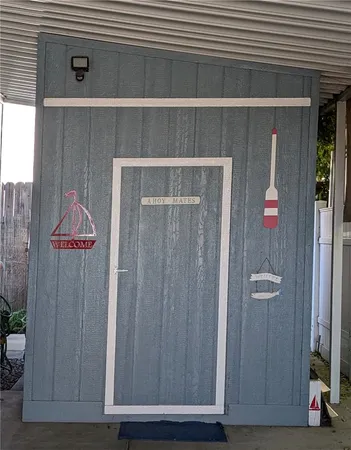 a front view of a house with entryway