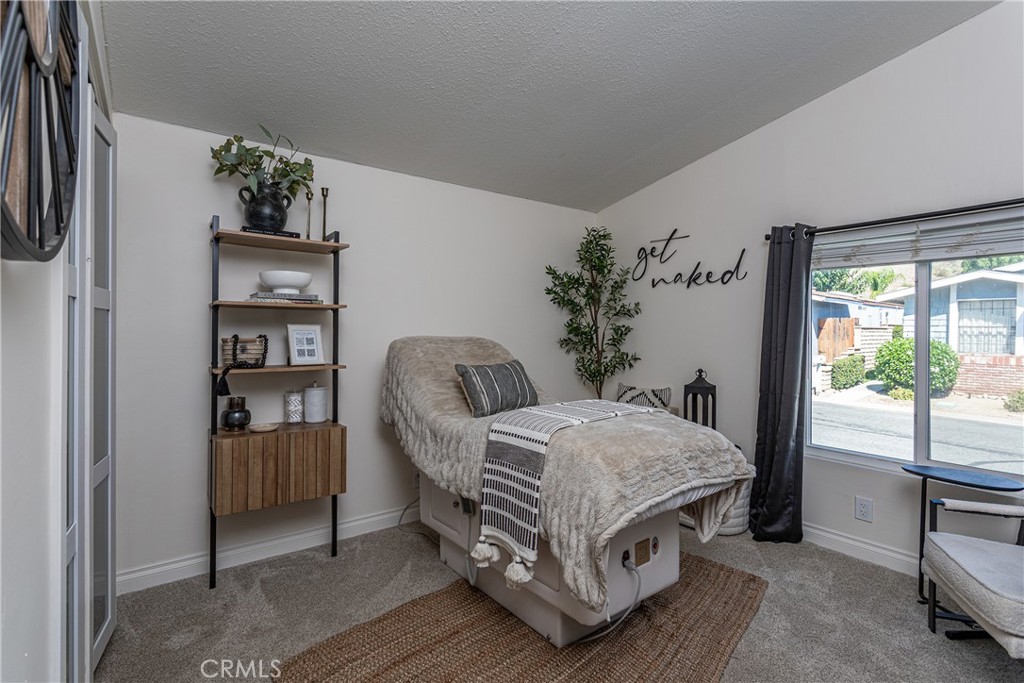 27568 Ruby Lane Castaic, CA 91384 - Photo 23 of 34 a bedroom with a bed and a potted plant
