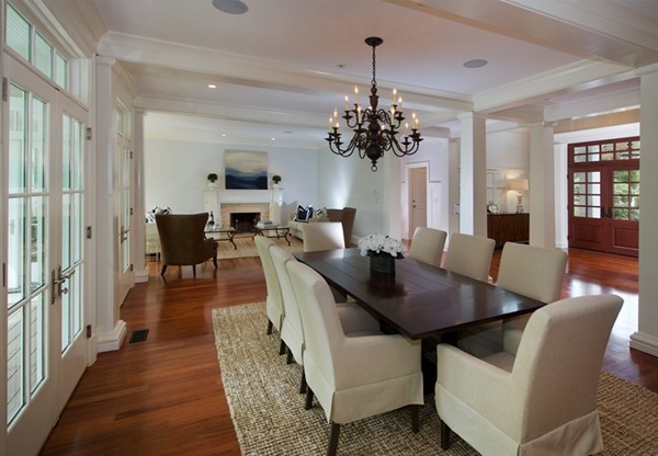 66 Arnold Road Wellesley, MA 02481 - Photo 2 of 13 a view of a dining room with furniture wooden floor and chandelier