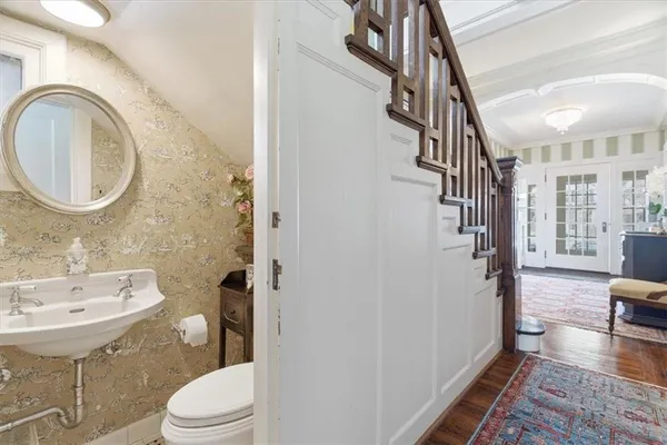 a reading room with furniture and a workspace