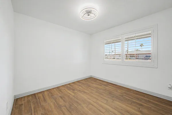 an empty room with a window