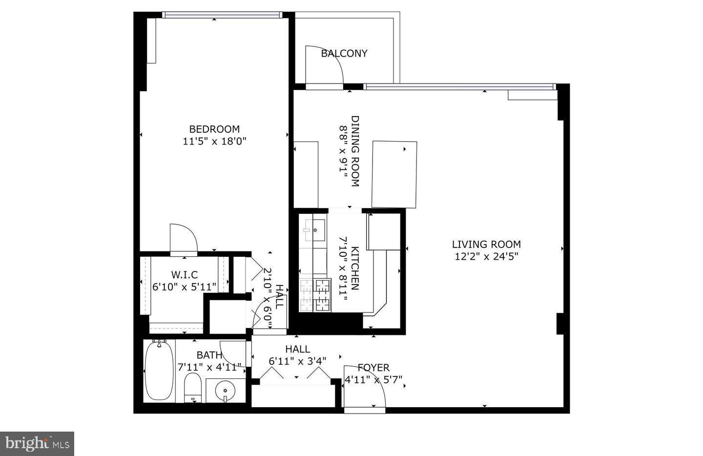 1220 Blair Mill Road, Unit 602 Silver Spring, MD 20910 - Photo 28 of 28 Floorplan