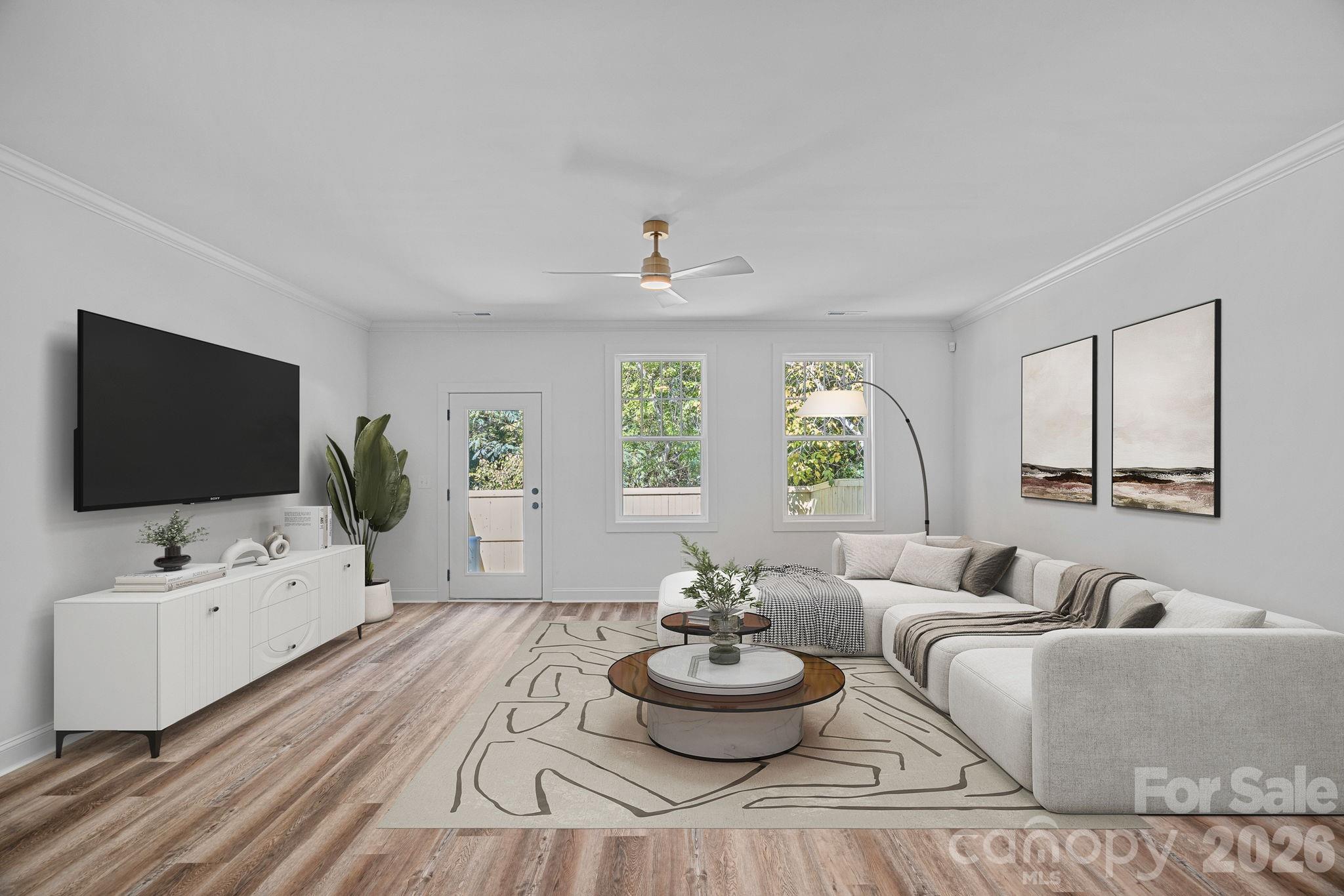 4015 Sofley Road Charlotte, NC 28206 - Photo 14 of 41 a living room with furniture and a flat screen tv