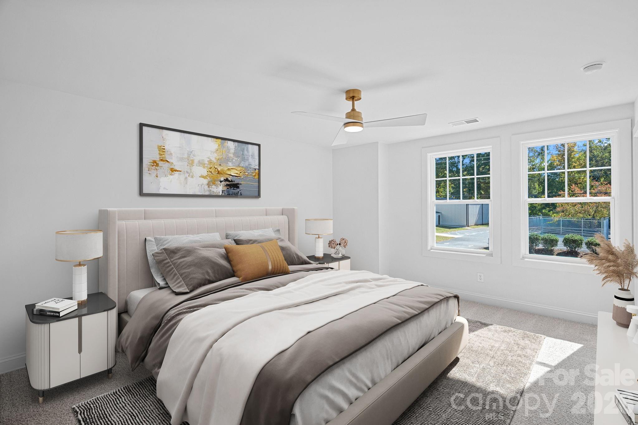 4015 Sofley Road Charlotte, NC 28206 - Photo 20 of 41 a bedroom with a bed and a large window