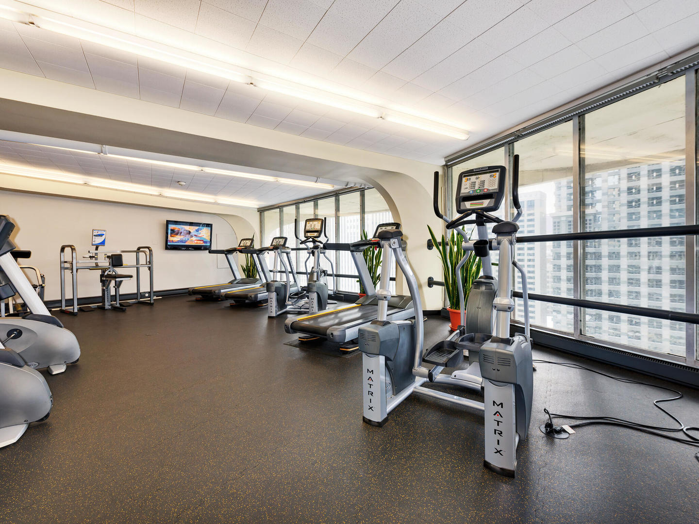 300 North State Street, Unit 4802 Chicago, IL 60654 - Photo 15 of 15 a view of a room with gym equipment