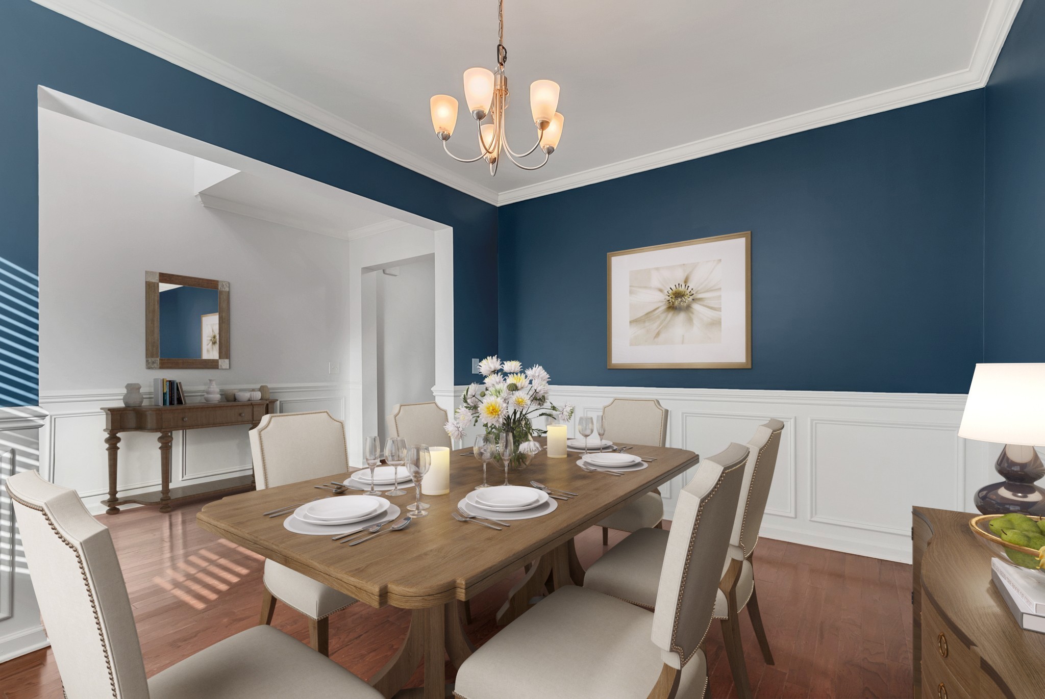 3005 Alan Drive Spring Hill, TN 37174 - Photo 8 of 41 a view of a dining room with furniture a chandelier and wooden floor