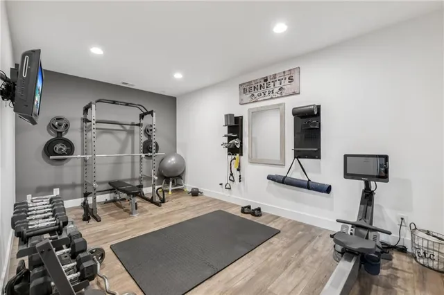 an aerial view of a house with mountain view
