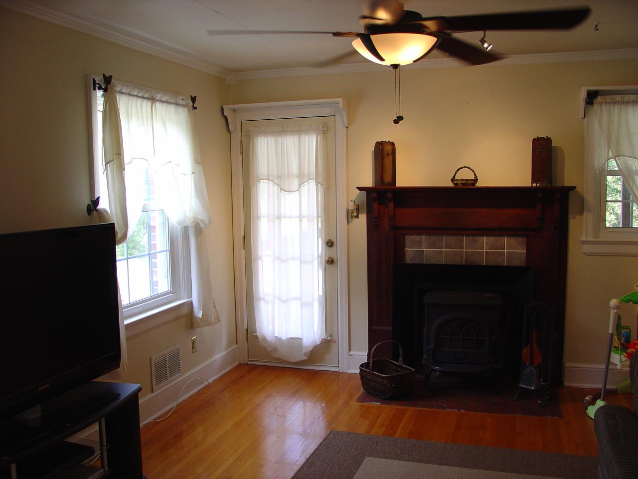 3546 Grandin Road Southwest Roanoke, VA 24018 - Photo 7 of 21 Living Room With Fireplace And Hardwoods
