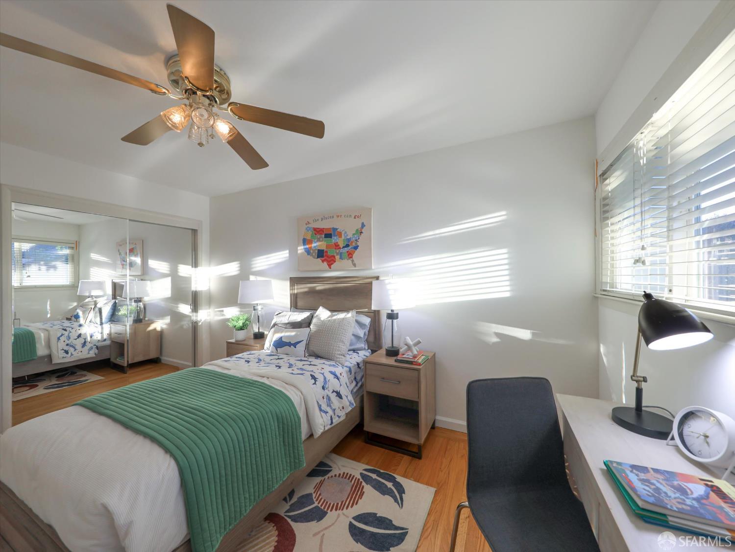 1773 Pinetree Court Concord, CA 94521 - Photo 21 of 37 a bedroom with a bed and wooden floor