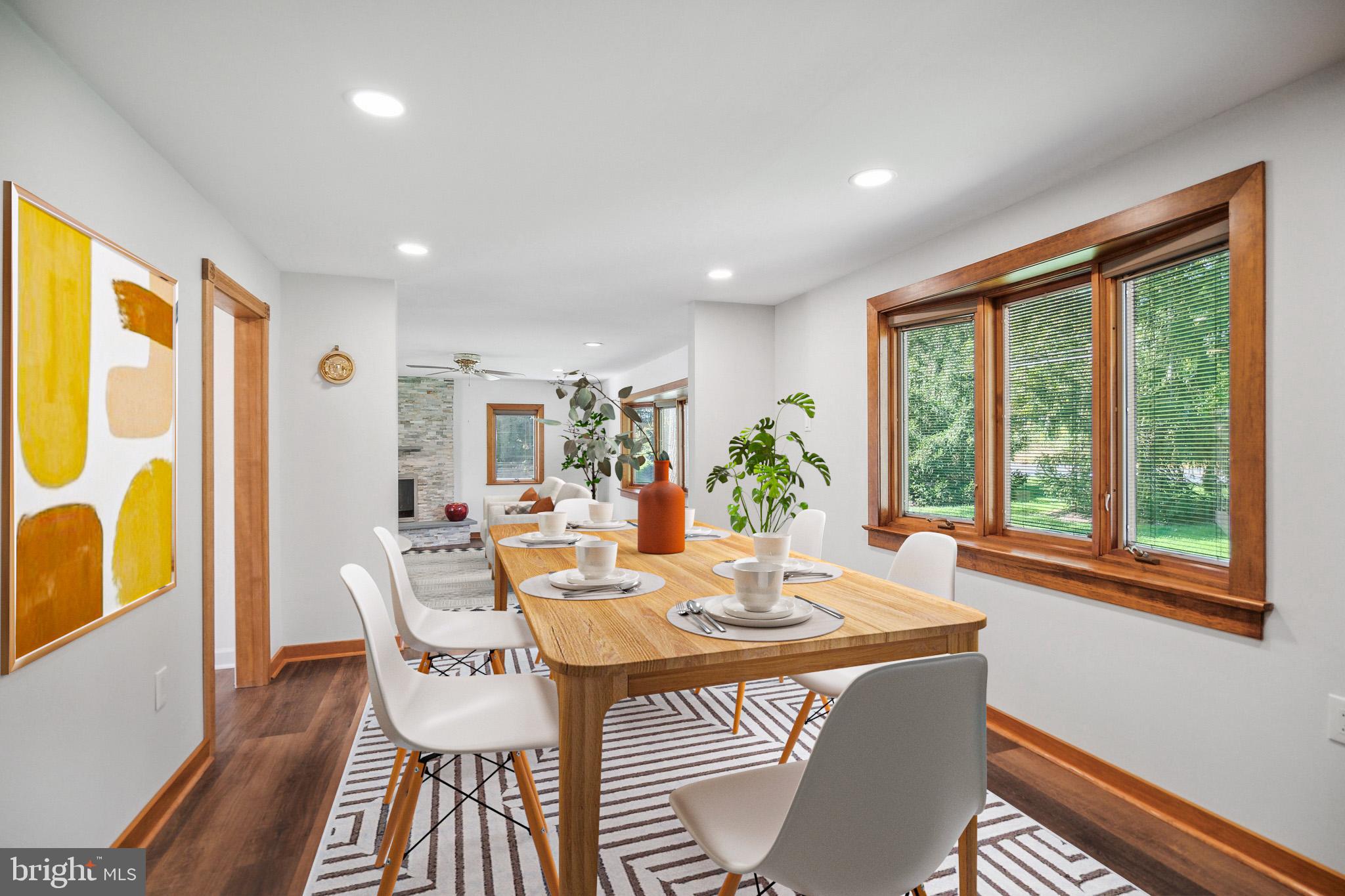 5922 Stoney Hill Road New Hope, PA 18938 - Photo 7 of 47 Virtually Staged Dining/Living Room Combo