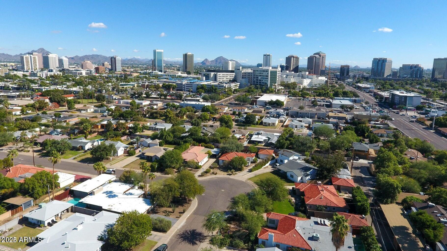 902 West Verde Lane Phoenix, AZ 85013 - Photo 43 of 44 an aerial view of a city with lots of residential buildings